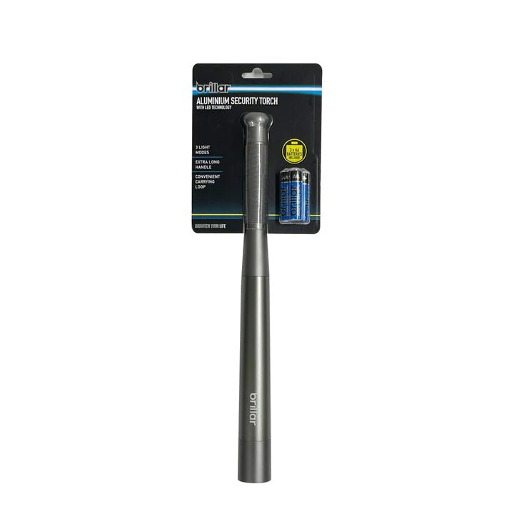 Aluminium Security Torch - Black-Flashlights-Brillar
